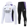 Real Madrid Hoodie Trainings Sweatshirt 2024-25 Witte - Heren